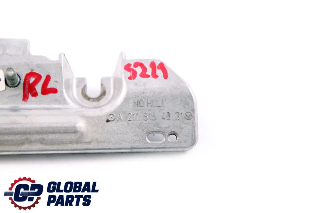 Handle Bracket Cover Rear Left N/S to Mercedes E-Class S211 Touring with Part number A2118154931 Mercedes E-Class S211 Touring Handle Bracket Cover Rear Left N/S - SKU A2118154931 - Part number A2118154931