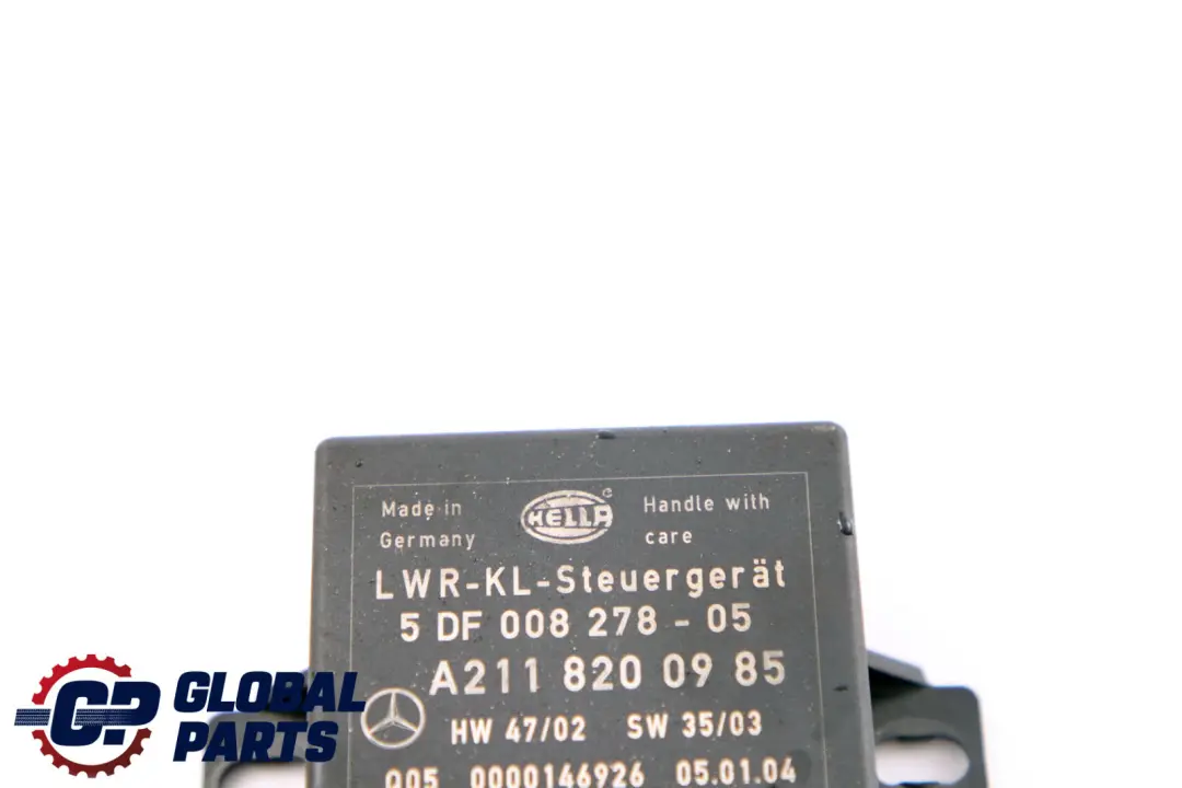 Bi-Xenon Headlight Level Control Unit Module ECU to Mercedes E-Class W211 S211 with Part number A2118200985 Mercedes E-Class W211 S211 Bi-Xenon Headlight Level Control Unit Module ECU - SKU A2118200985 - Part number A2118200985