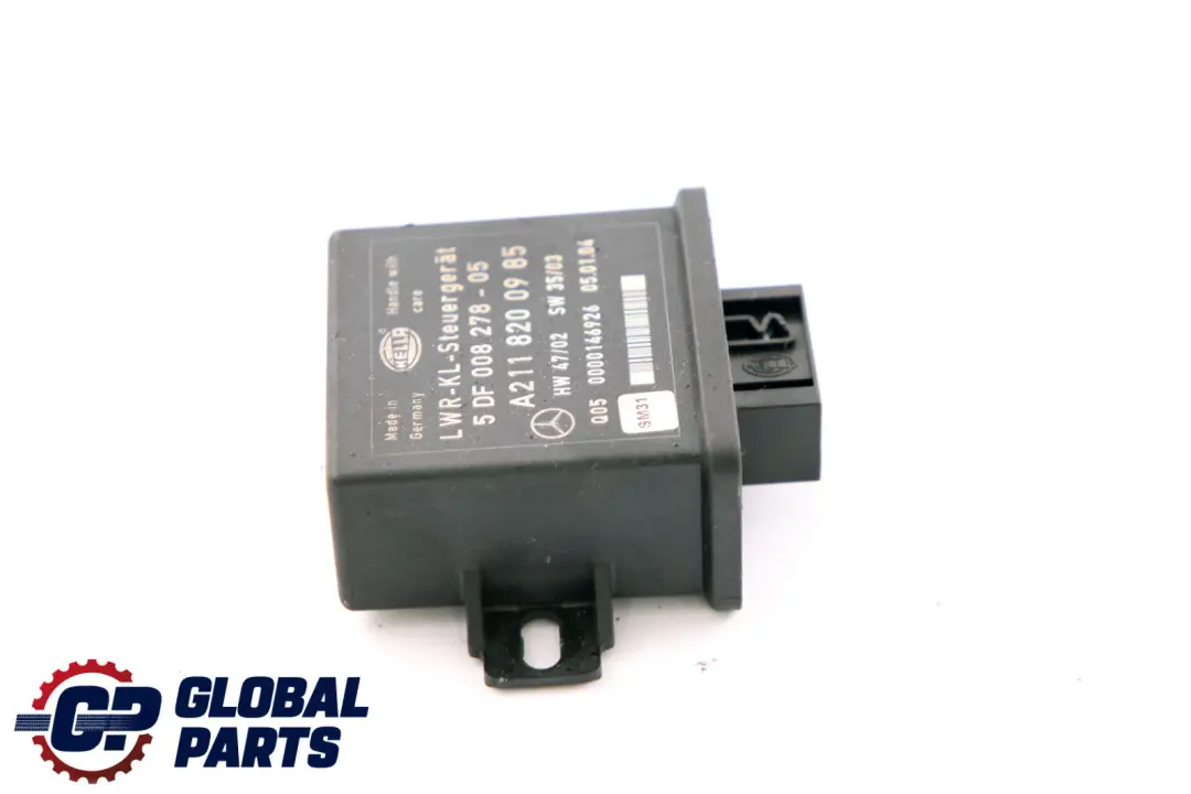 Bi-Xenon Headlight Level Control Unit Module ECU to Mercedes E-Class W211 S211 with Part number A2118200985 Mercedes E-Class W211 S211 Bi-Xenon Headlight Level Control Unit Module ECU - SKU A2118200985 - Part number A2118200985