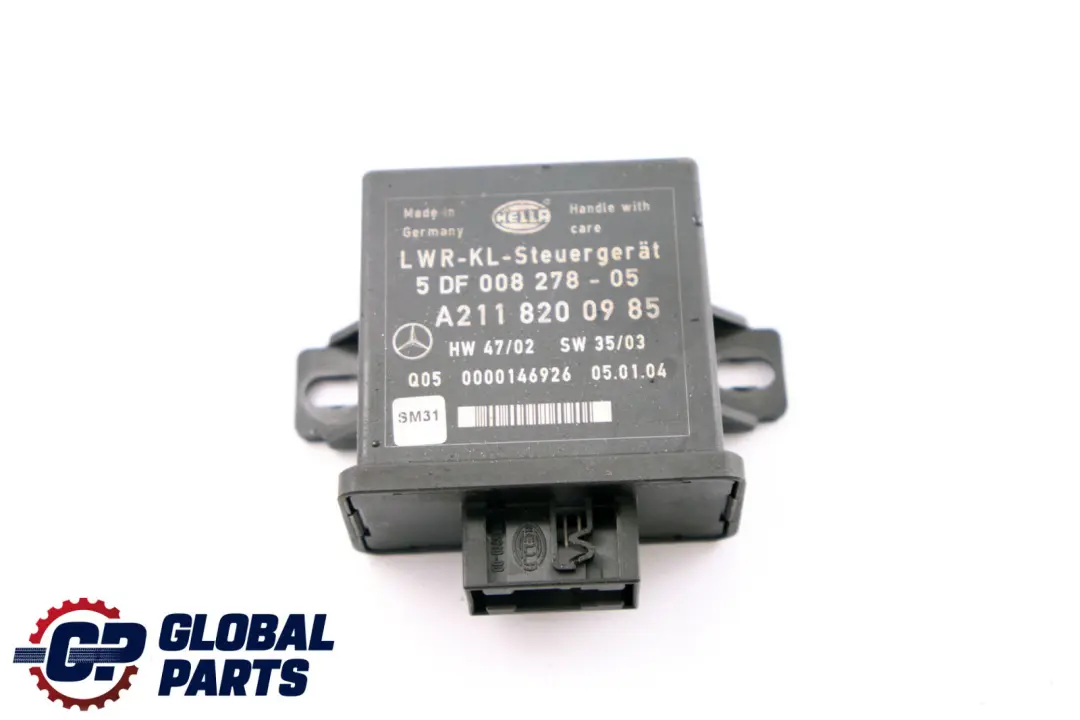 Bi-Xenon Headlight Level Control Unit Module ECU to Mercedes E-Class W211 S211 with Part number A2118200985 Mercedes E-Class W211 S211 Bi-Xenon Headlight Level Control Unit Module ECU - SKU A2118200985 - Part number A2118200985