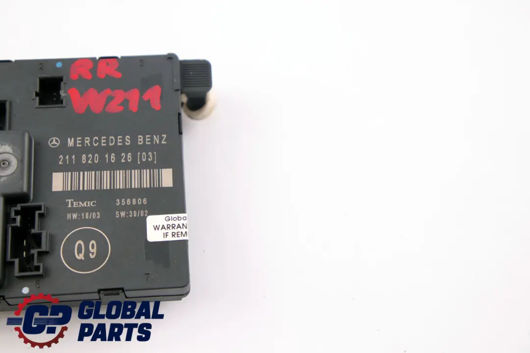 Unidad De Control De Puerta Trasera Derecha para Mercedes S211 W211 con número de pieza A2118201626 Mercedes S211 W211 Unidad De Control De Puerta Trasera Derecha - SKU A2118201626 - Número de pieza A2118201626