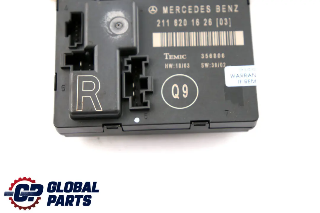  Mercedes-Benz E-Class S211 W211 Door Control Unit Right O/S Rear - SKU A2118201626 - Part number A2118201626