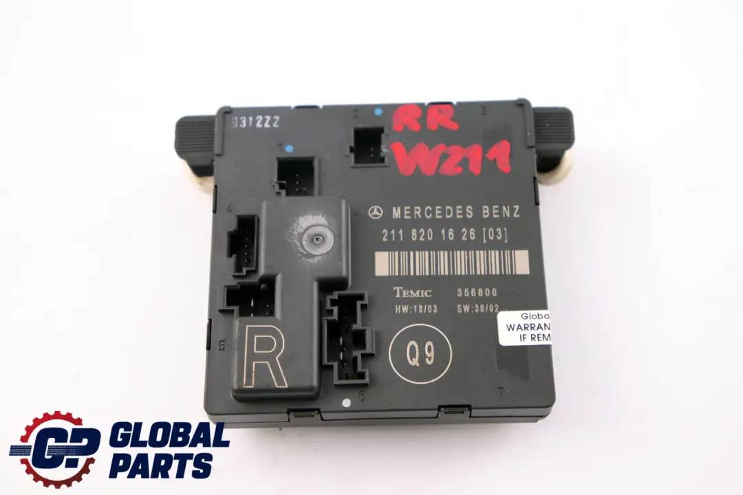  Mercedes-Benz E-Class S211 W211 Door Control Unit Right O/S Rear - SKU A2118201626 - Part number A2118201626