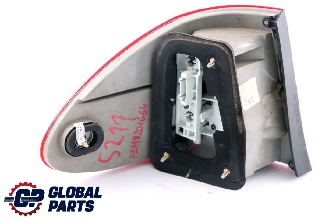 Right Tail Light Lamp Side Panel to Mercedes E-Class S211 Touring Rear with Part number A2118201664 Mercedes E-Class S211 Touring Rear Right Tail Light Lamp Side Panel - SKU A2118201664 - Part number A2118201664