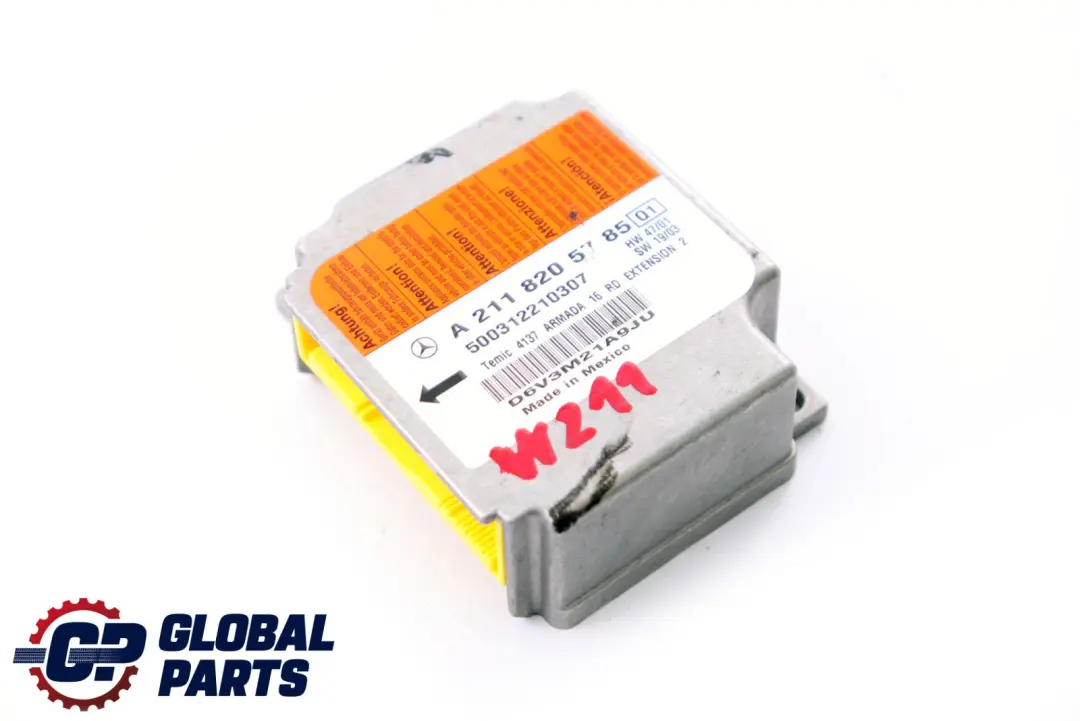 Sistema de Airbag Unidad de Control Módulo ECU para Mercedes W211 S211 con número de pieza A2118205785 Mercedes W211 S211 Sistema de Airbag Unidad de Control Módulo ECU - SKU A2118205785 - Número de pieza A2118205785