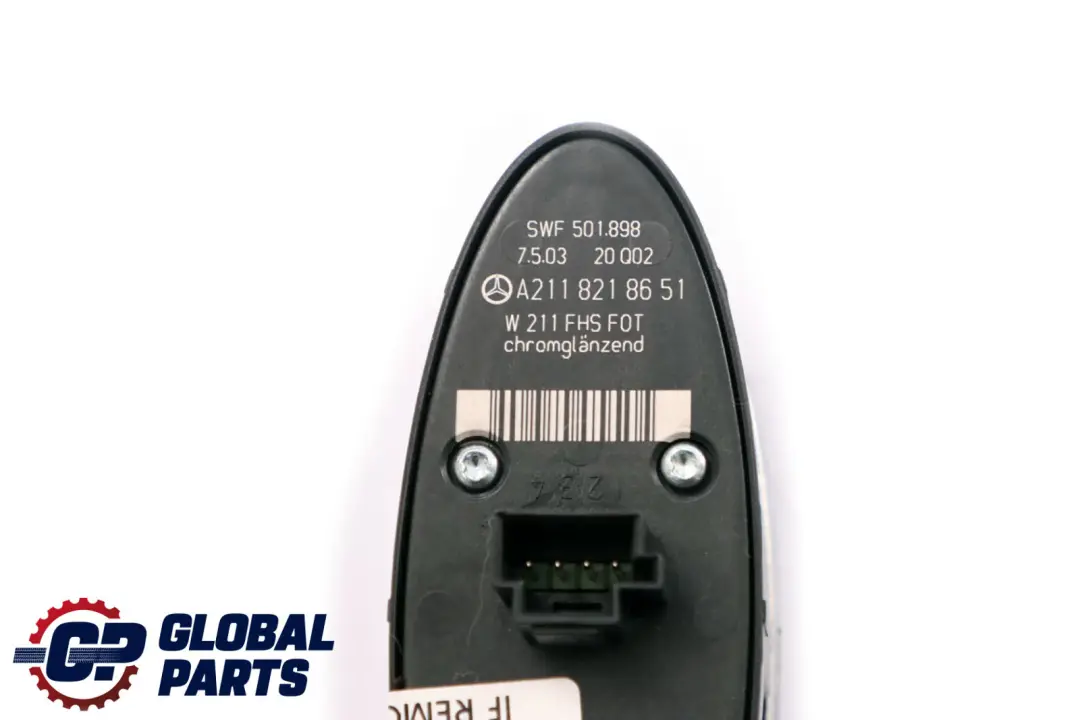 Classe E W211 Arriere Porte Interrupteur Du Leve-vitre pour Mercedes à propos du numéro de pièce A2118218651 Mercedes Classe E W211 Arriere Porte Interrupteur Du Leve-vitre - SKU A2118218651 - Numéro de pièce A2118218651