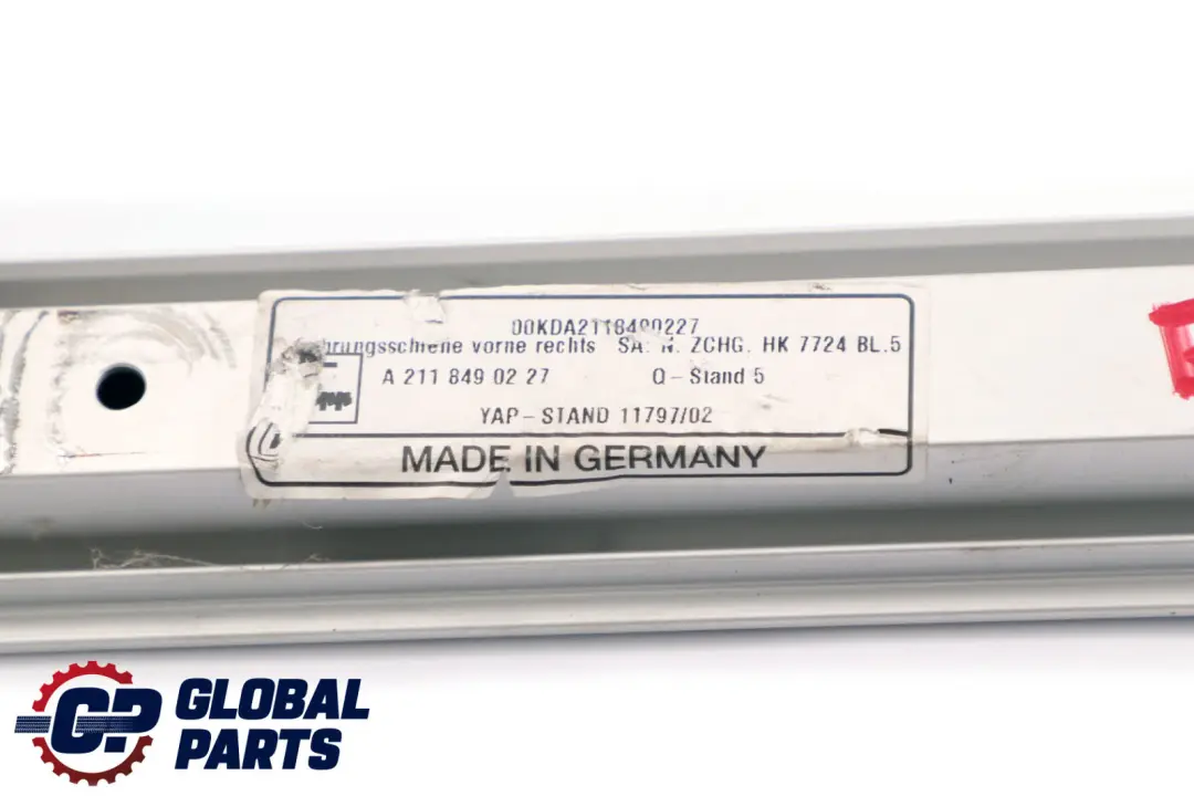 Luggage Loading Area Floor Front Right Rail to Mercedes E-Class S211 with Part number A2118490227 Mercedes E-Class S211 Luggage Loading Area Floor Front Right Rail - SKU A2118490227 - Part number A2118490227