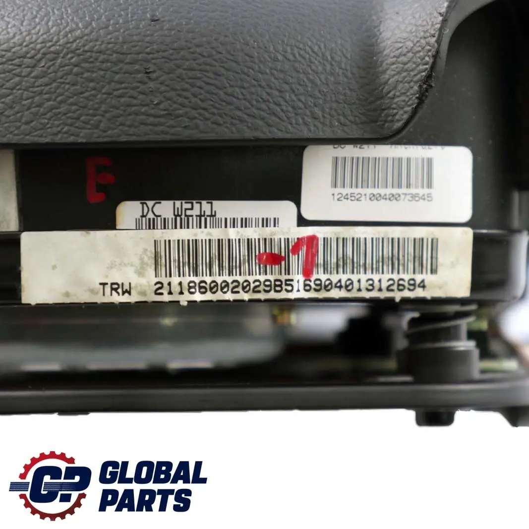 Mercedes-Benz E-Class S211 W211 Steering Wheel Air Black Bag to with Part number A2118600202 Mercedes-Benz E-Class S211 W211 Steering Wheel Air Black Bag - SKU A2118600202-1 - Part number A2118600202