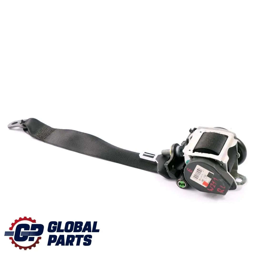  Mercedes-Benz E-Class W211 Sedan Rear Left N/S Seat Belt Black - SKU A2118600385 - Part number A2118600385
