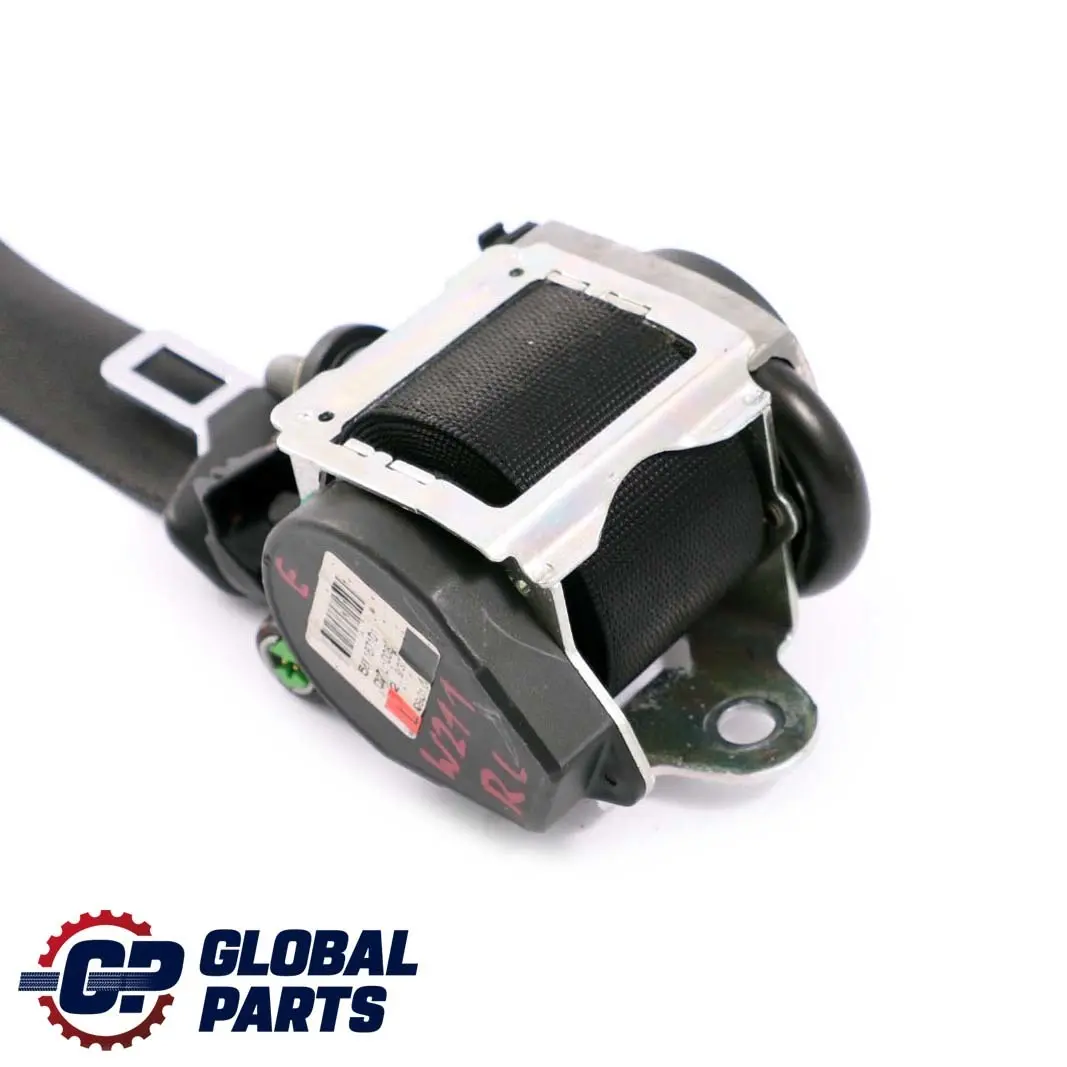  Mercedes-Benz E-Class W211 Sedan Rear Left N/S Seat Belt Black - SKU A2118600385 - Part number A2118600385