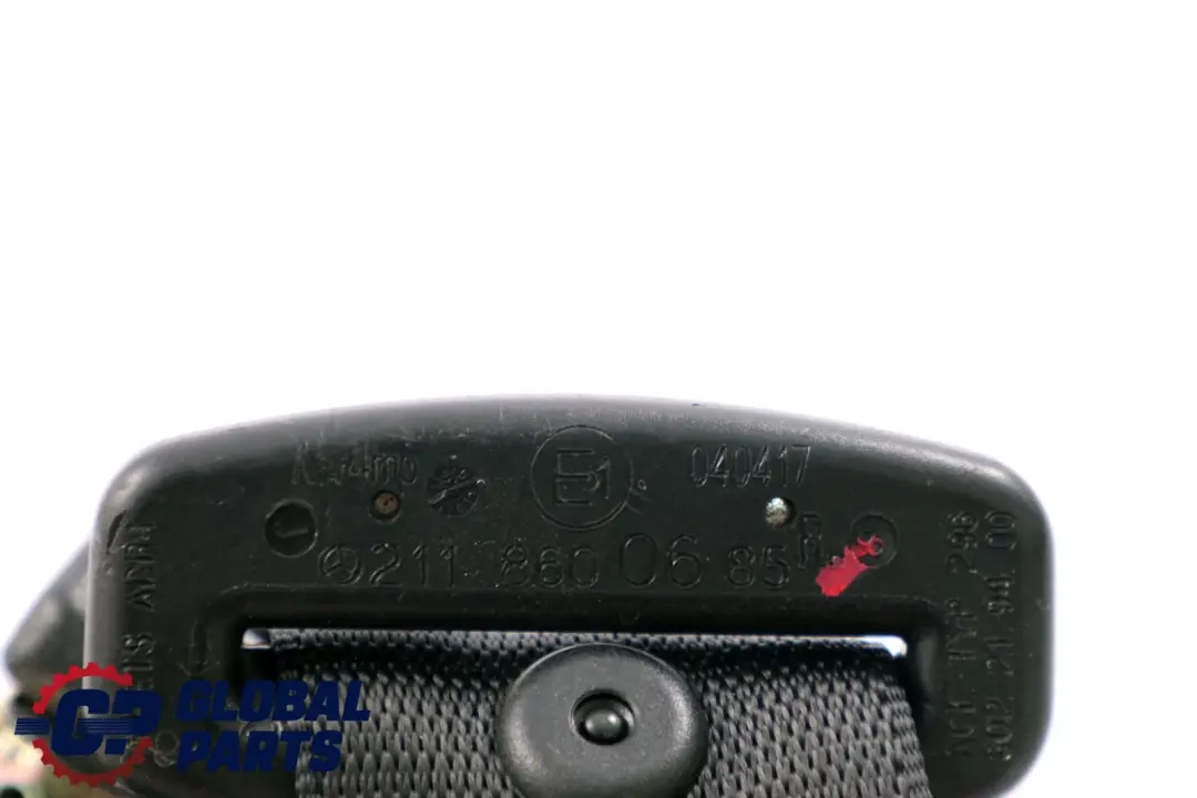 Cinturón Seguridad Trasero Derecho Touring Negro para Mercedes S211 con número de pieza A2118600685 Mercedes S211 Cinturón Seguridad Trasero Derecho Touring Negro - SKU A2118600685 - Número de pieza A2118600685
