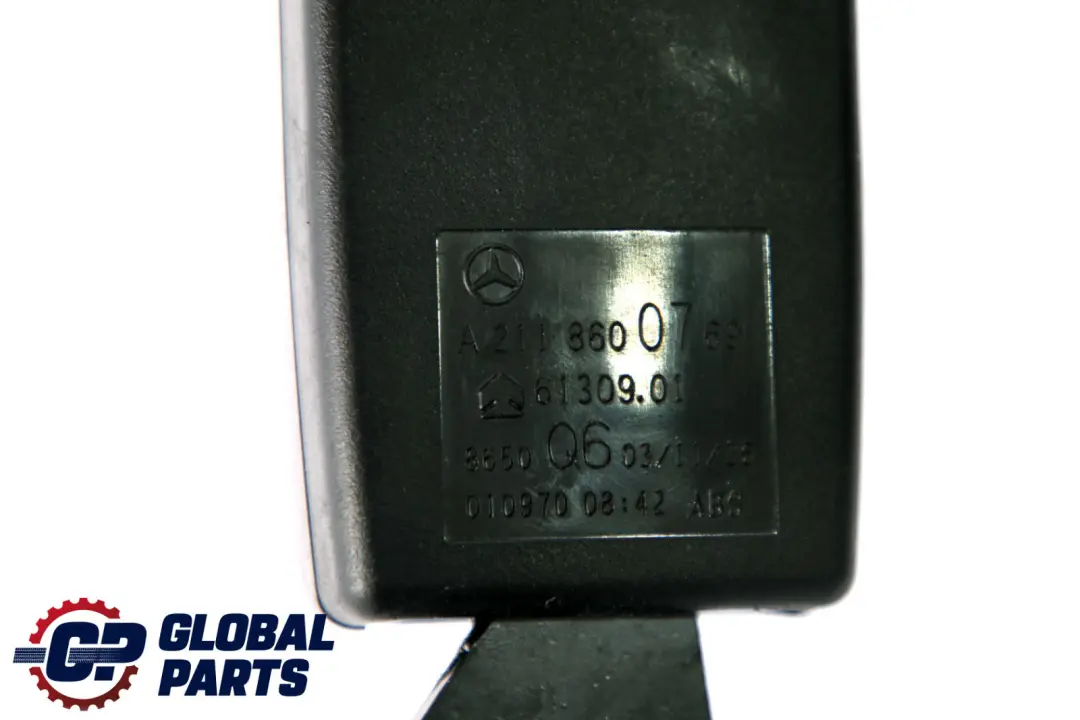 Mercedes-Benz E S211 W211 Lower Seat Belt Latch Buckle Rear Left to with Part number A2118600769 Mercedes-Benz E S211 W211 Lower Seat Belt Latch Buckle Rear Left - SKU A2118600769 - Part number A2118600769