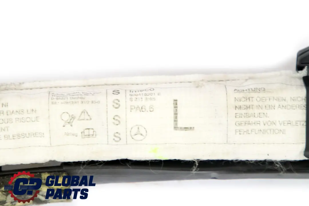 Drop Down Left Side Curtain Air Bag to Mercedes S211 Estate with Part number A2118600905 Mercedes S211 Estate Drop Down Left Side Curtain Air Bag - SKU A2118600905 - Part number A2118600905