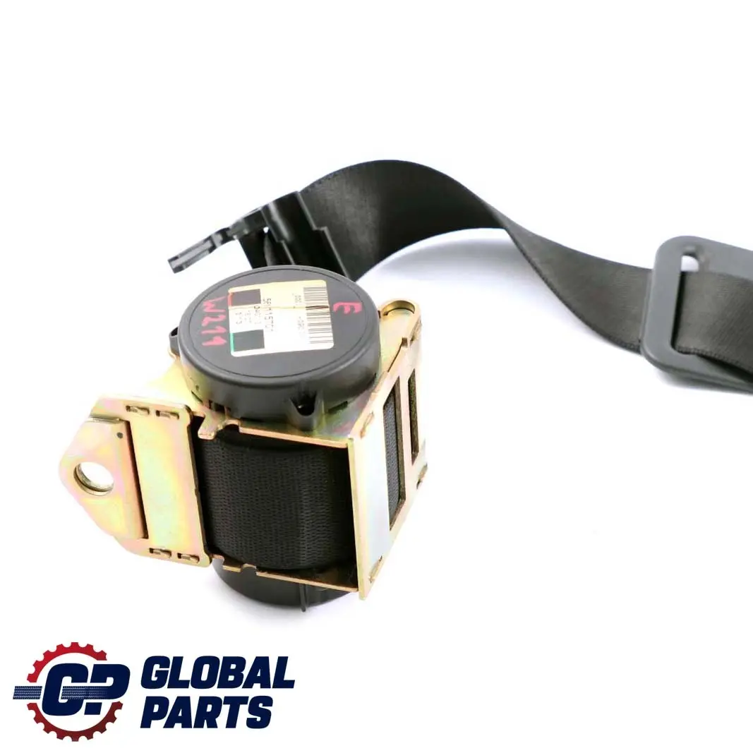  Mercedes-Benz E-Class W211 Rear Centre Middle Seat Belt Black - SKU A2118600985 - Part number A2118600985