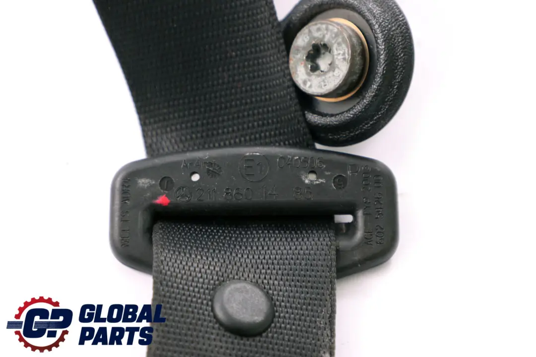 Mercedes-Benz E-Class S211 Touring Rear Right O/S Folding Seat Belt to with Part number A2118601485 Mercedes-Benz E-Class S211 Touring Rear Right O/S Folding Seat Belt - SKU A2118601485 - Part number A2118601485