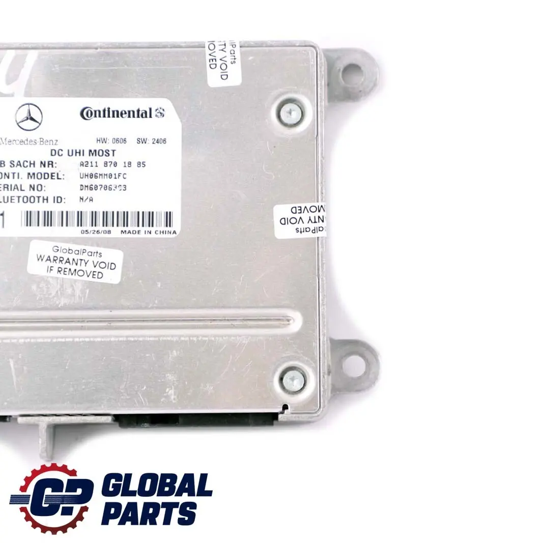 Module De Commande DC UHI MOST pour Mercedes ML W164 à propos du numéro de pièce A2118701885 Mercedes ML W164 Module De Commande DC UHI MOST - SKU A2118701885 - Numéro de pièce A2118701885