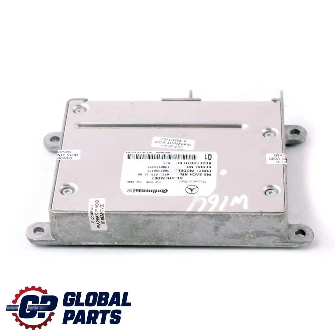 Modulo Centralina DC UHI MOST per Mercedes ML W164 con numero di parte A2118701885 Mercedes ML W164 Modulo Centralina DC UHI MOST - SKU A2118701885 - Numero di parte A2118701885