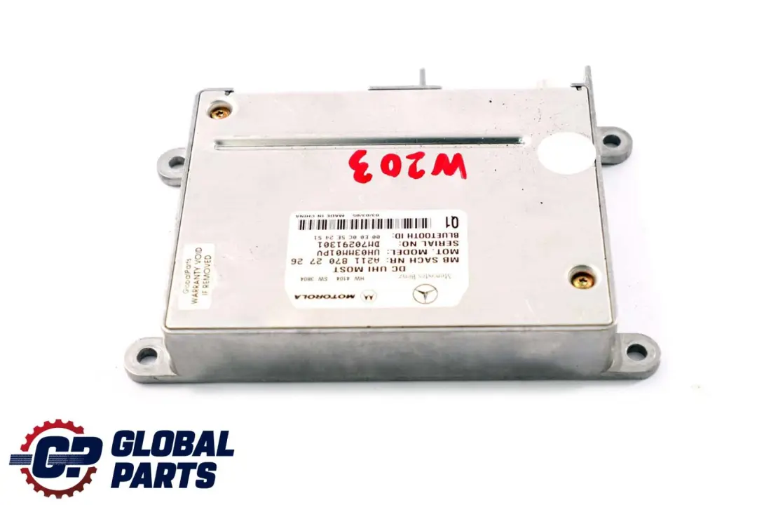 Bluetooth Control Unit Module ECU pour Mercedes C E W203 W211 à propos du numéro de pièce A2118702726 Mercedes C E W203 W211 Bluetooth Control Unit Module ECU - SKU A2118702726 - Numéro de pièce A2118702726
