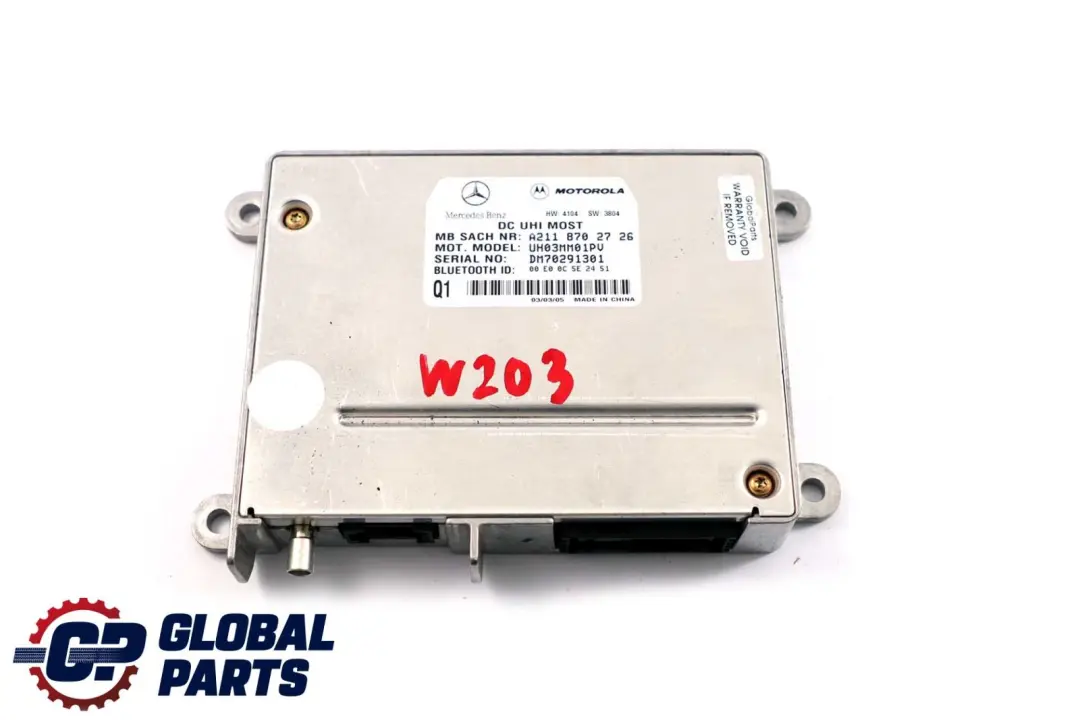 Class W203 W211 Bluetooth Control Unit Module ECU to Mercedes C E with Part number A2118702726 Mercedes C E Class W203 W211 Bluetooth Control Unit Module ECU - SKU A2118702726 - Part number A2118702726