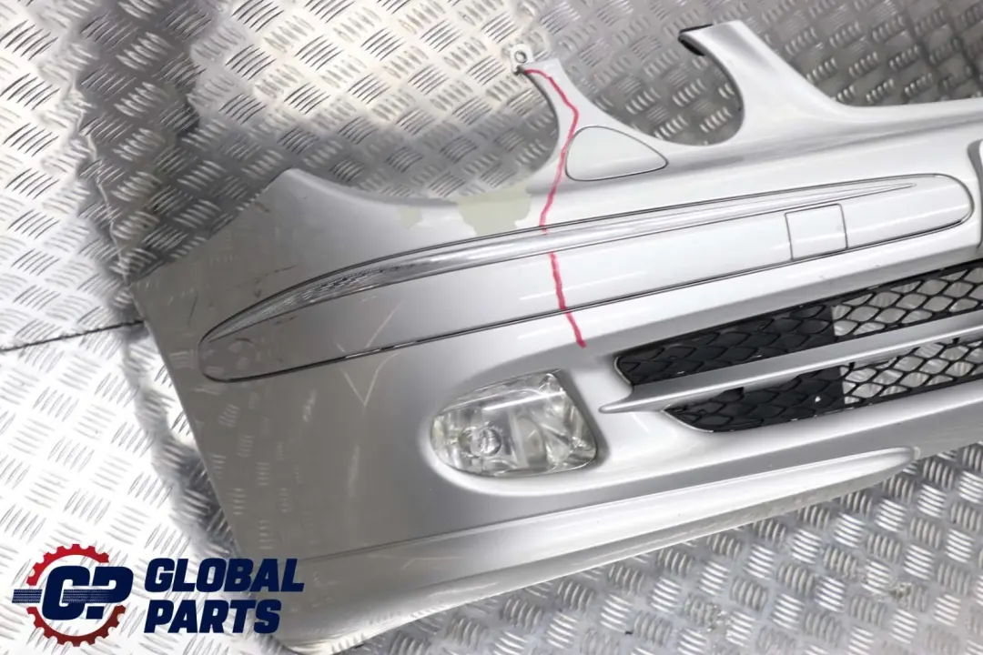 Mercedes E Class W211 Front Bumper Trim Panel Brilliant Silver Metallic - 744 - SKU A2118800240-BS - Part number A2118800240
