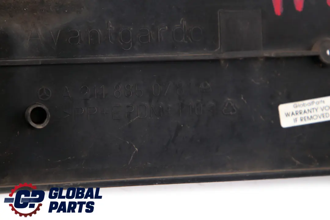 Mercedes-Benz E-Class S211 W211 Front License Plate Bracket Holder to with Part number A2118850781 Mercedes-Benz E-Class S211 W211 Front License Plate Bracket Holder - SKU A2118850781 - Part number A2118850781