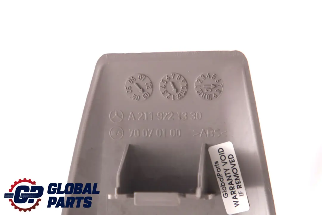 Left N/S Seat Cover Support Trim Grey to Mercedes E-Class S211 Rear with Part number A2119221330 Mercedes E-Class S211 Rear Left N/S Seat Cover Support Trim Grey - SKU A2119221330 - Part number A2119221330