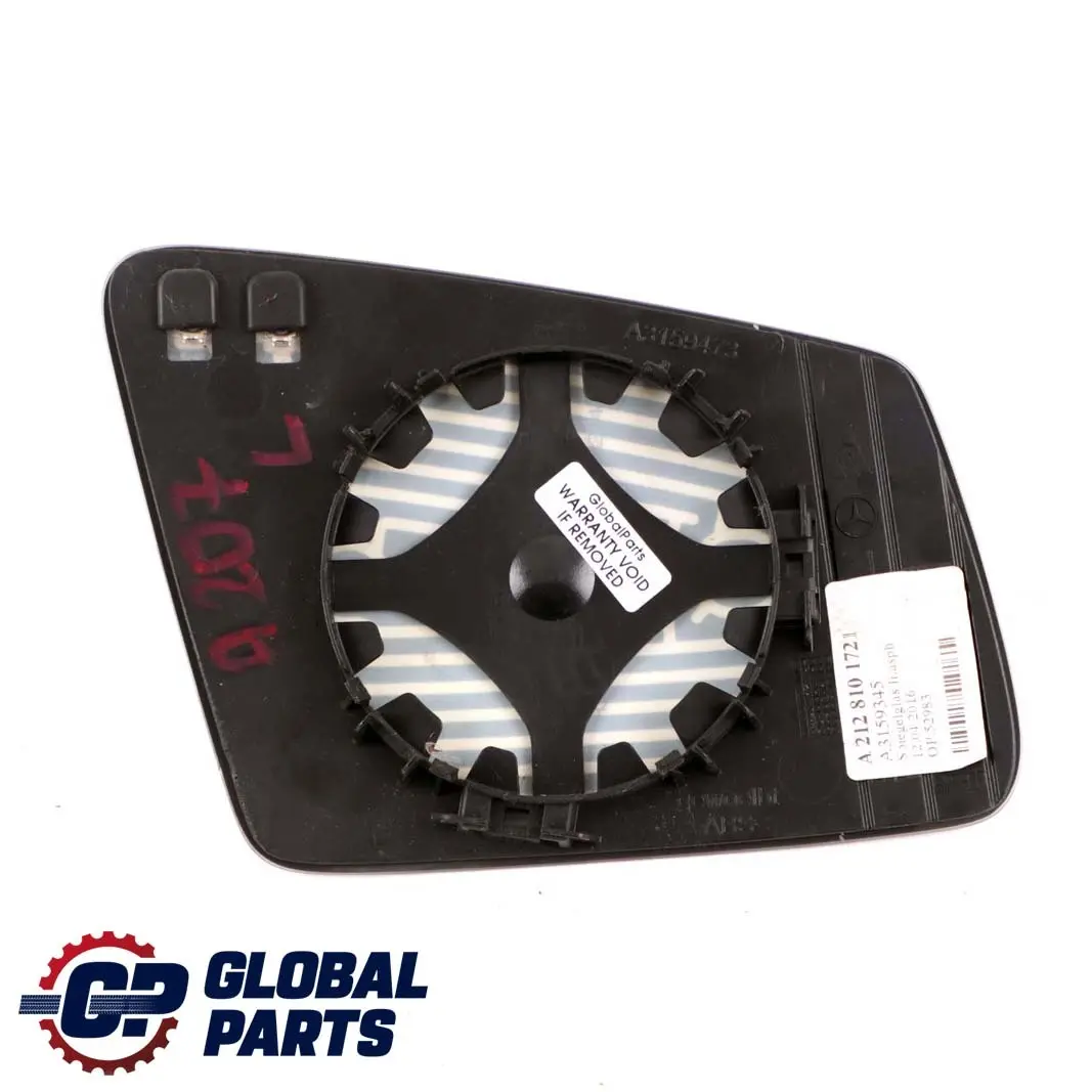 Mercedes W204 W207 W212 W221 Izquierda Puerta Espejo Wing Glass - SKU A2128101721 - Número de pieza A2128101721
