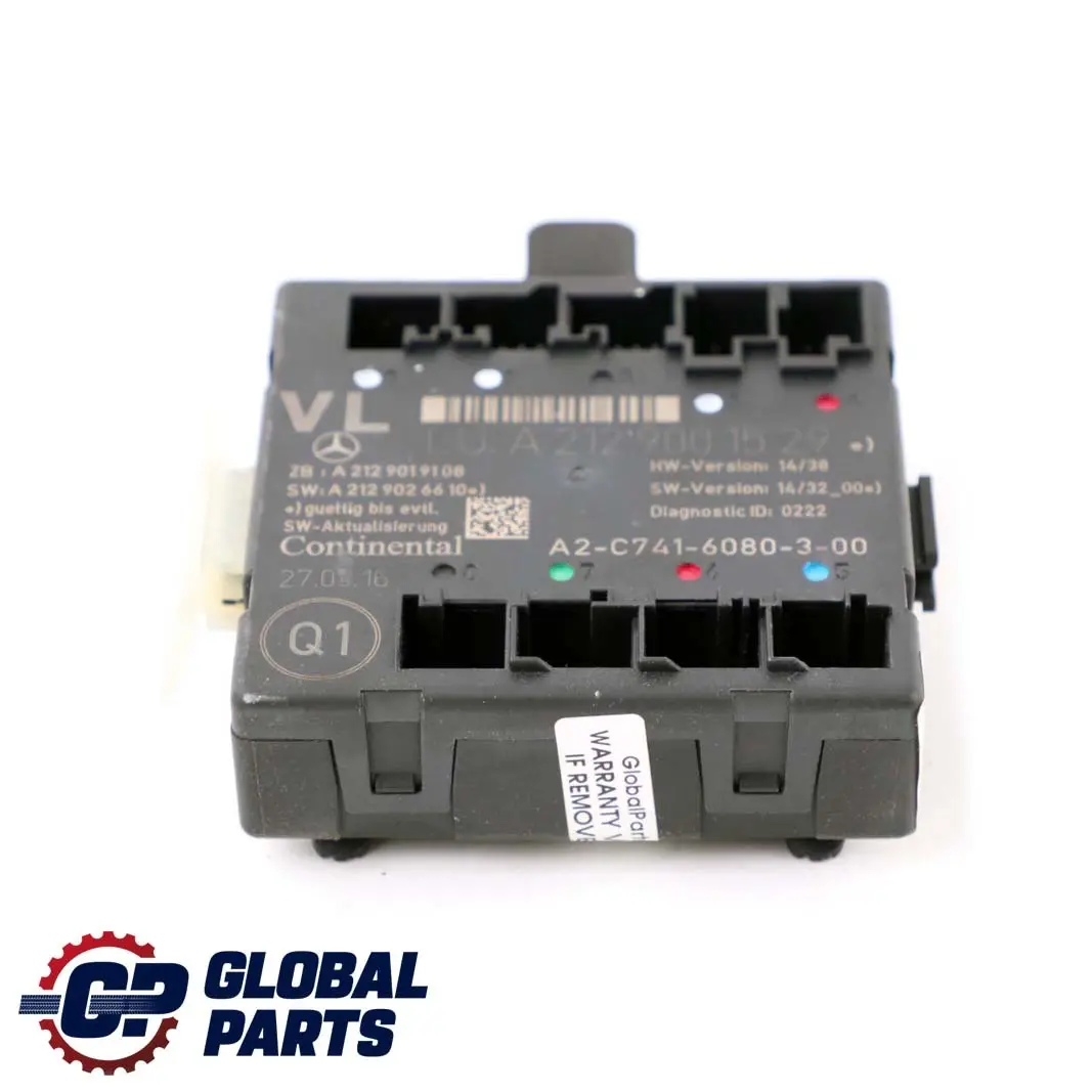  Mercedes-Benz C E Class W204 W207 W212 Front Left Door N/S Control Unit Module - SKU A2129001529 - Part number A2129001529