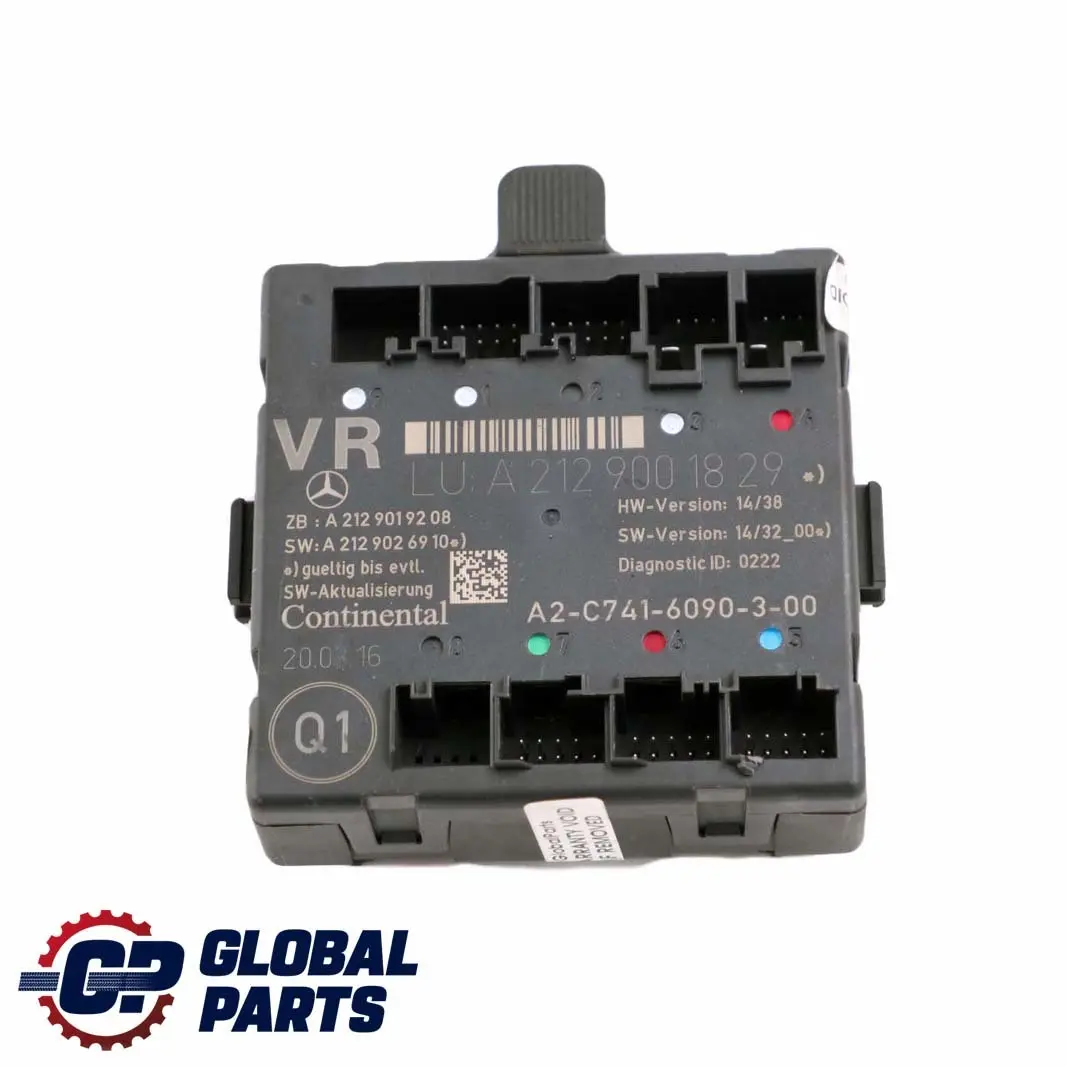 Mercedes C207 W212 Porte avant droite Module de l'unité de contrôle - SKU A2129001829 - Numéro de pièce A2129001829
