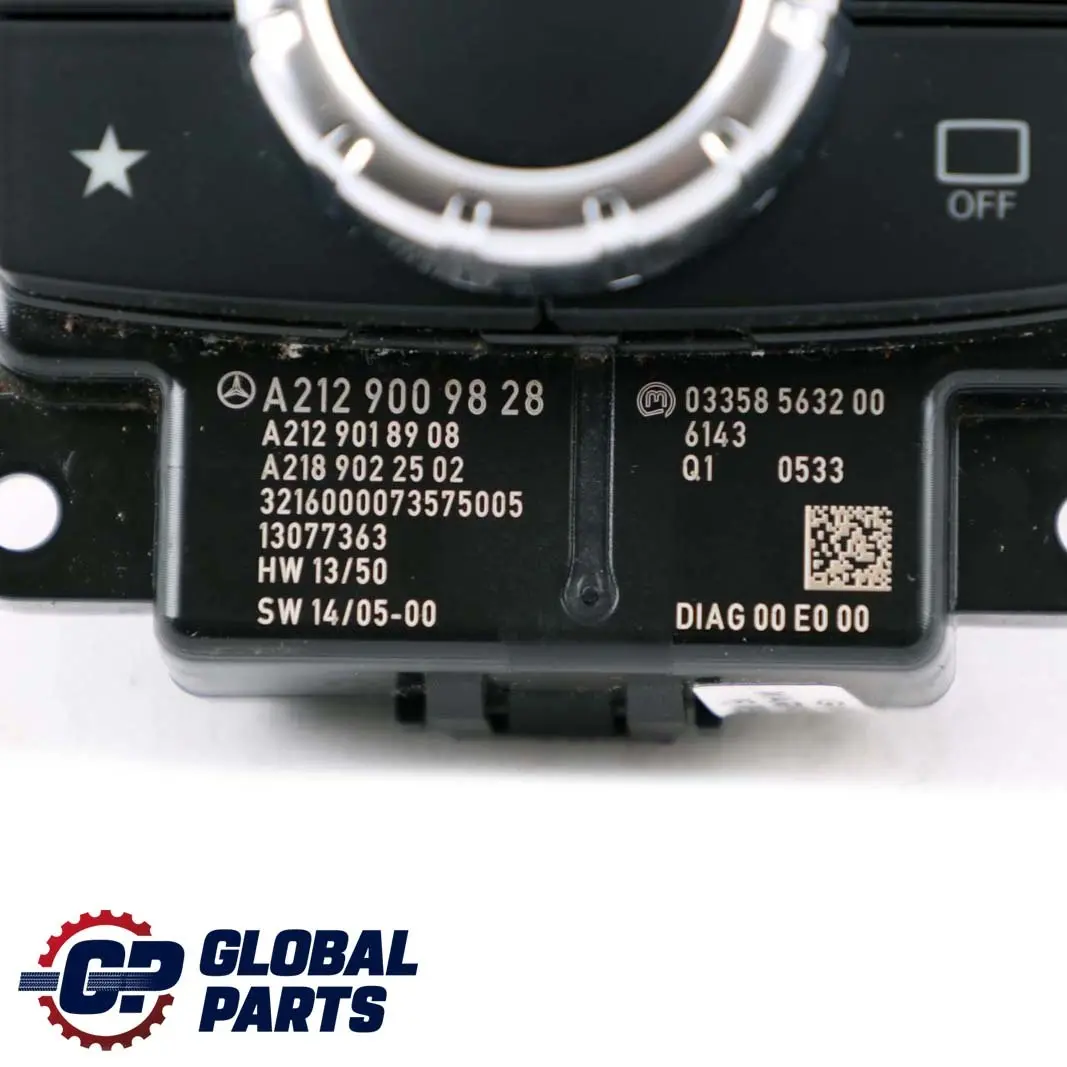 Mercedes W207 Comandare navigatore satellitare Interruttore Controller Manopola - SKU A2129009828 - Numero di parte A2129009828