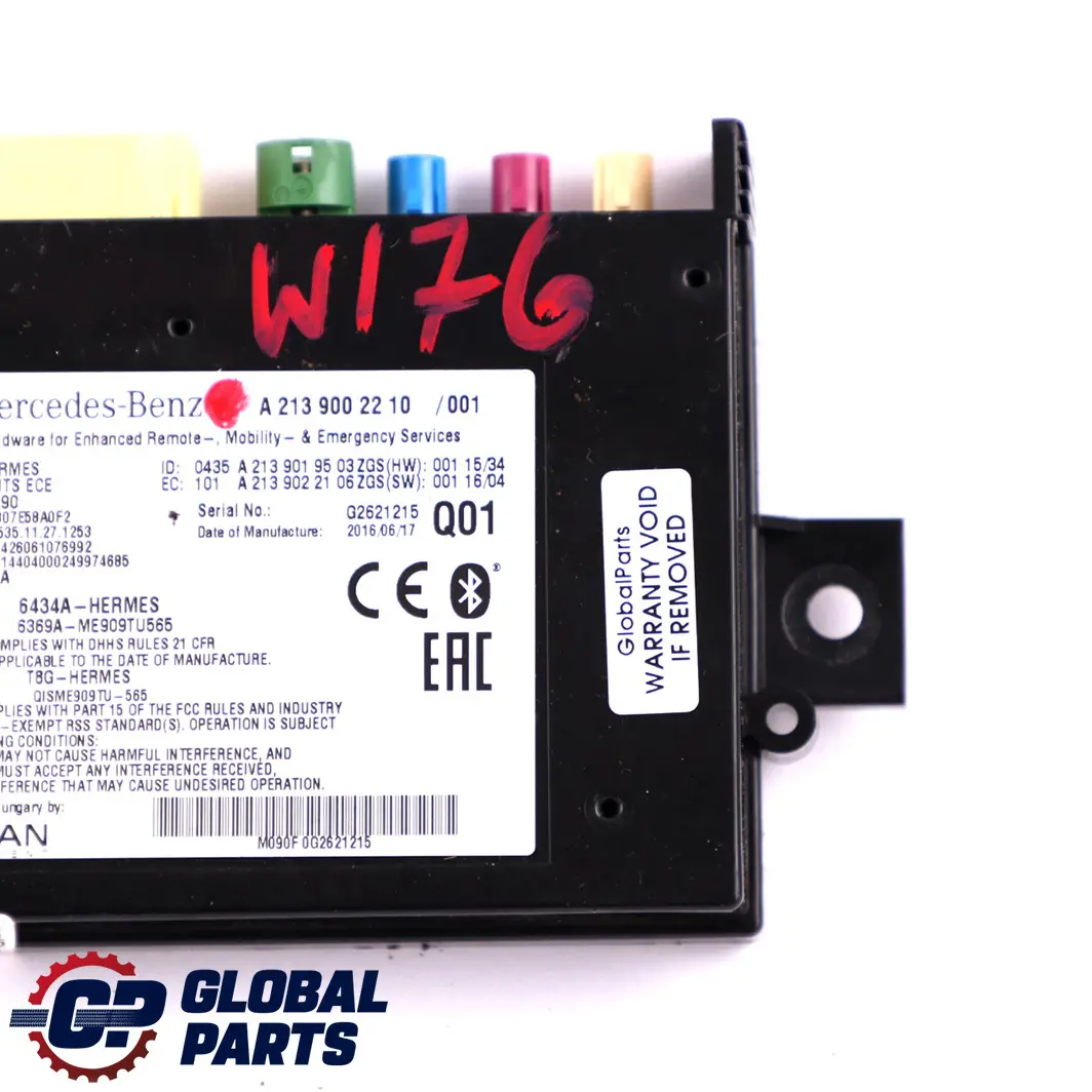 Mercedes W176 W205 W207 W213 Bluetooth Unità di controllo Modulo ECU - SKU A2139002210 - Numero di parte A2139002210