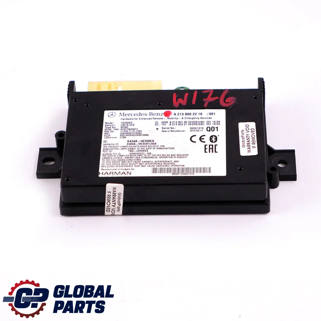 Mercedes-Benz W176 W205 W207 W213 Bluetooth Steuergerät Modul ECU für mit Teilenummer A2139002210 Mercedes-Benz W176 W205 W207 W213 Bluetooth Steuergerät Modul ECU - SKU A2139002210 - Teilenummer A2139002210