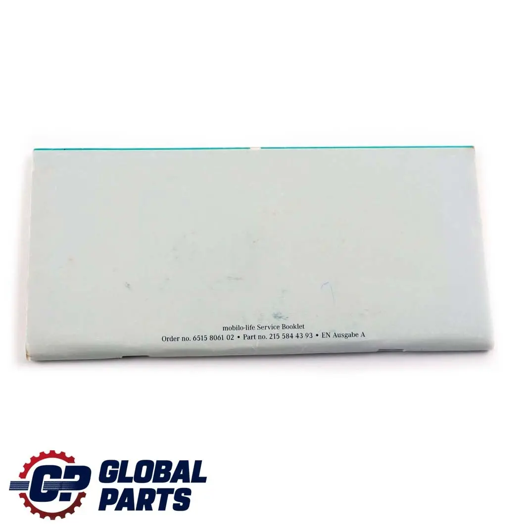 A160 Service Book Only to Mercedes A-Class W168 with Part number A1695847581 Mercedes A-Class W168 A160 Service Book Only - SKU A2155844393 - Part number A1695847581