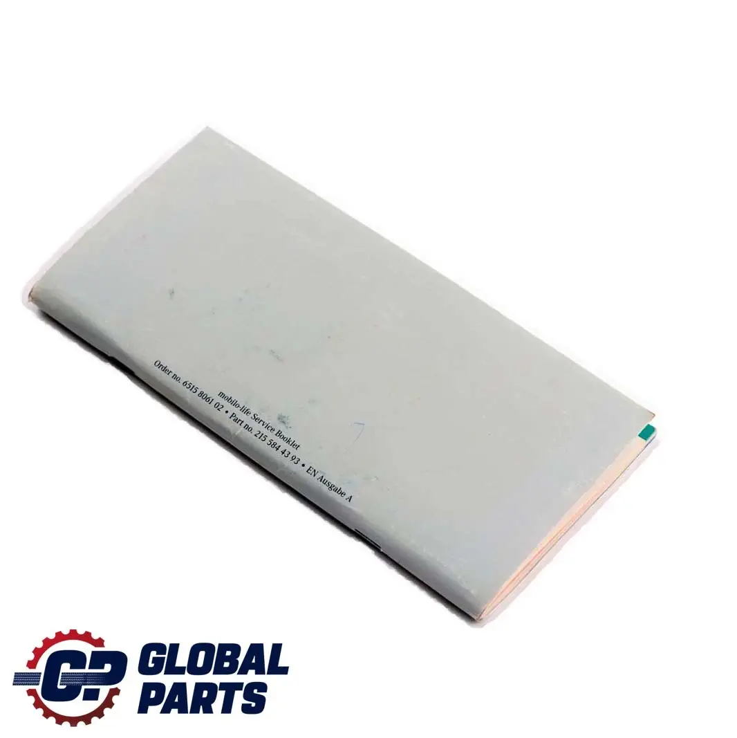 Mercedes A-Class W168 A160 Service Book Only - SKU A2155844393 - Part number A1695847581