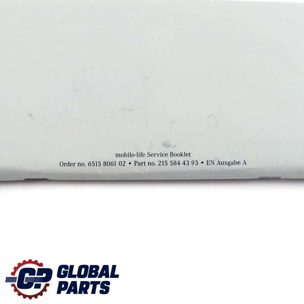 A160 Service Book Only to Mercedes A-Class W168 with Part number A1695847581 Mercedes A-Class W168 A160 Service Book Only - SKU A2155844393 - Part number A1695847581