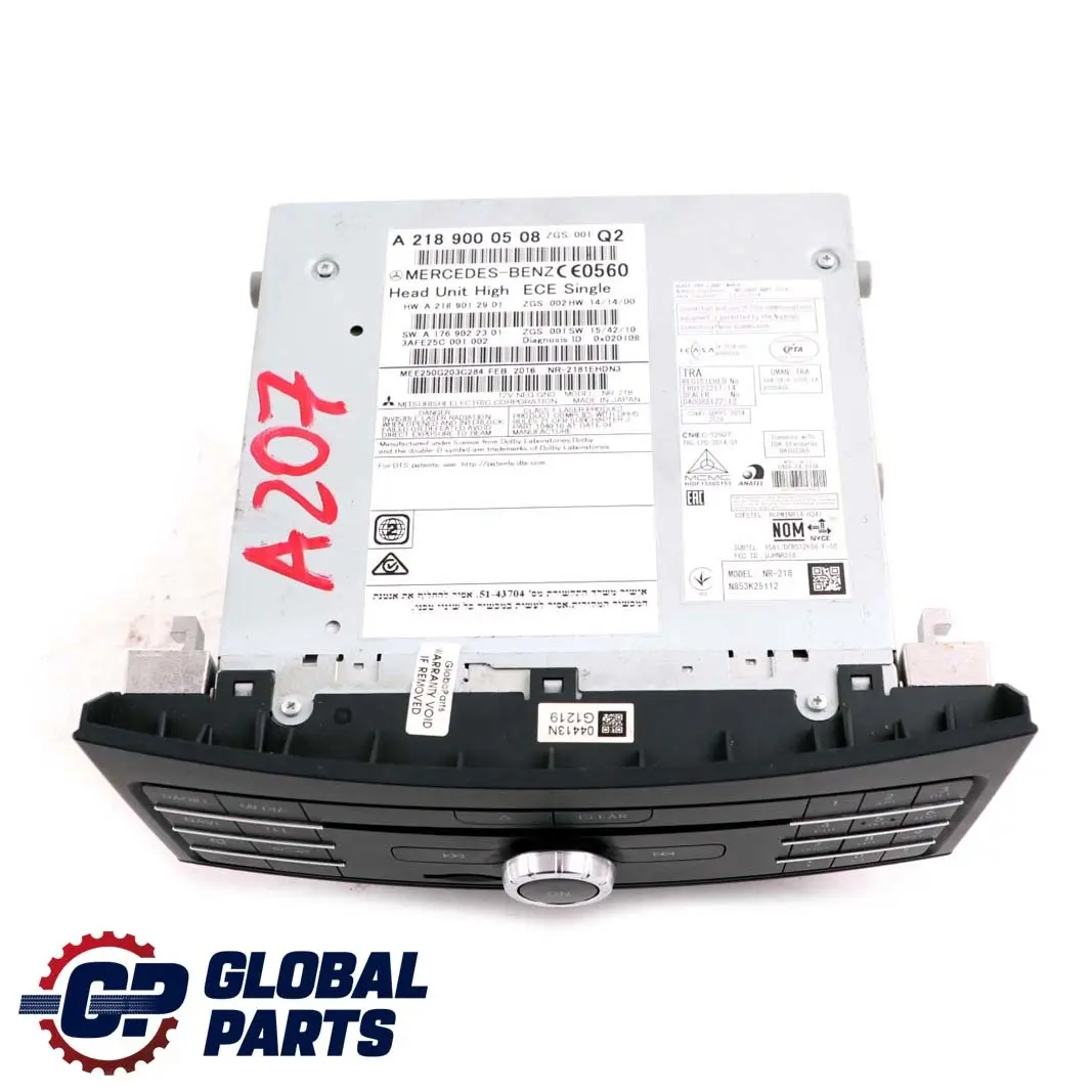  Mercedes-Benz W207 W212 Audio Radio DVD Navigation Control Unit - SKU A2189000508 - Part number A2189000508