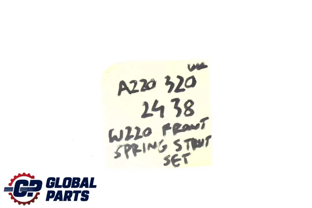 Front Left Right N/O/S Air Suspension Shock Absorber Strut Set to Mercedes S W220 with Part number A2203202438 Mercedes S W220 Front Left Right N/O/S Air Suspension Shock Absorber Strut Set - SKU A2203202438 - Part number A2203202438