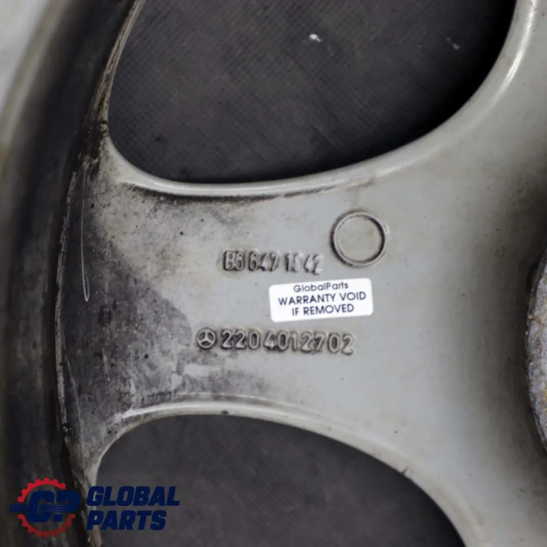 Class C215 W220 Front Alloy Wheel Rim 18" ET:44 8J to Mercedes CL S with Part number A2204012702 Mercedes CL S Class C215 W220 Front Alloy Wheel Rim 18" ET:44 8J - SKU A2204012702-2 - Part number A2204012702