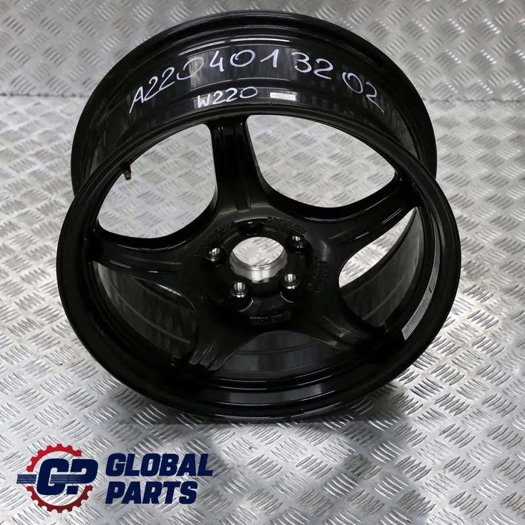 Mercedes-Benz CL S Klasse C215 W220 Schwarz Notrad Felge Reserverad für mit Teilenummer A2204013202 Mercedes-Benz CL S Klasse C215 W220 Schwarz Notrad Felge Reserverad - SKU A2204013202 - Teilenummer A2204013202