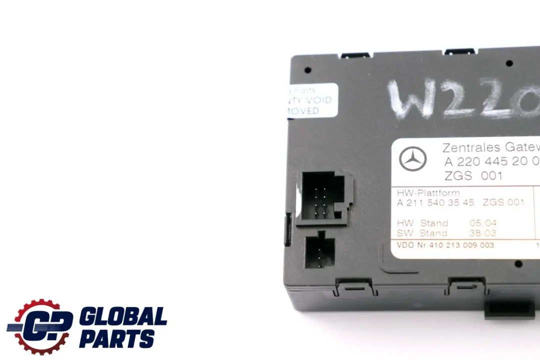 Mercedes-Benz S-Class W220 Central Gateway Control Unit Module ECU to with Part number A2115403545 Mercedes-Benz S-Class W220 Central Gateway Control Unit Module ECU - SKU A2204452000 - Part number A2115403545
