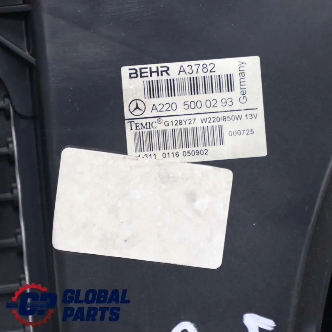 Mercedes-Benz S-Class W220 Engine Cooling Radiator Pack Fan 850W to with Part number A2205000293 Mercedes-Benz S-Class W220 Engine Cooling Radiator Pack Fan 850W - SKU A2205000293 - Part number A2205000293