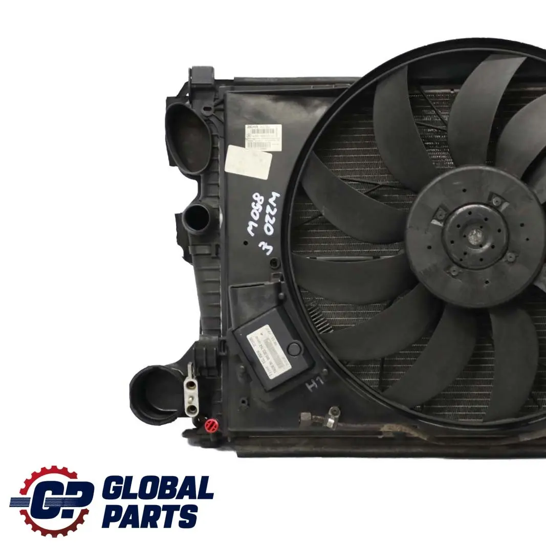 Mercedes-Benz S-Class W220 Engine Cooling Radiator Pack Fan 850W to with Part number A2205000293 Mercedes-Benz S-Class W220 Engine Cooling Radiator Pack Fan 850W - SKU A2205000293 - Part number A2205000293