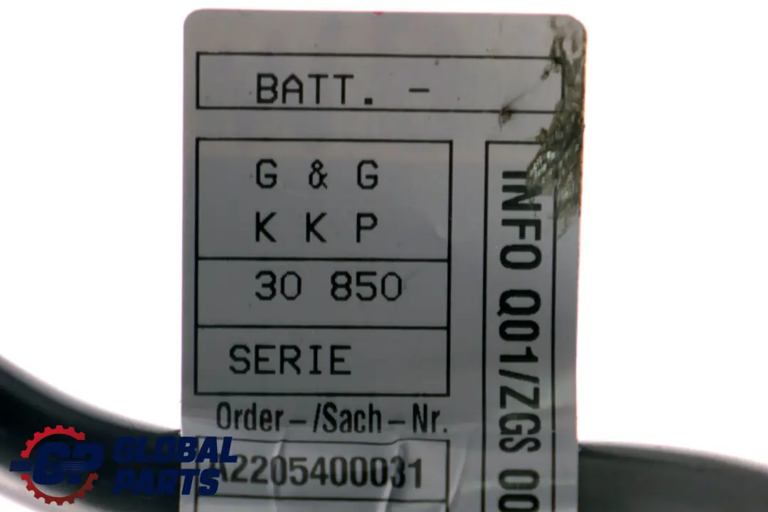 Mercedes A B S Klasse W169 W220 W245 Minusleitung Leitung Kabel - SKU A2205400031 - Teilenummer A2205400031