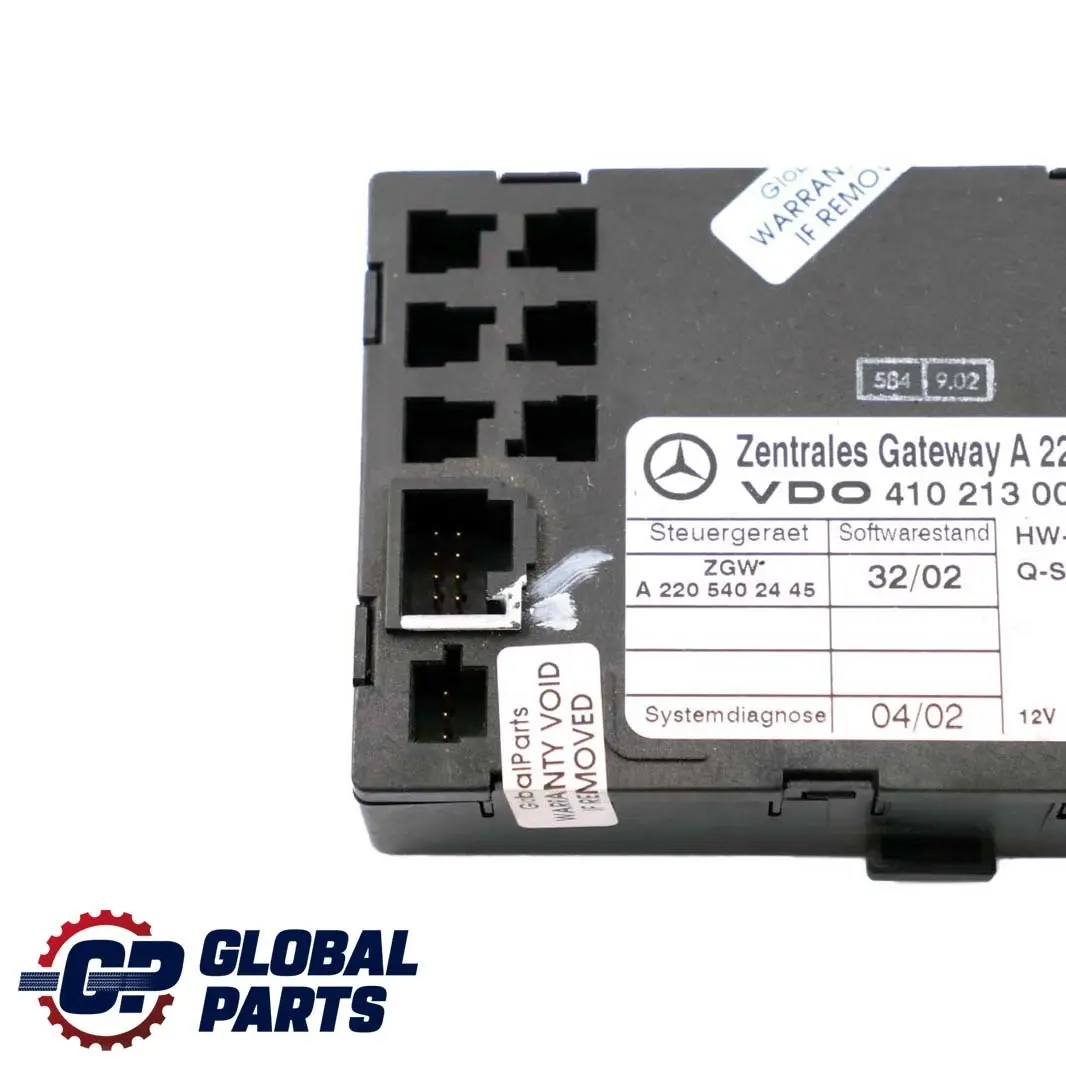 Mercedes-Benz S-Klasse W220 Gateway Steuergerät ECU Modul für mit Teilenummer A2205402445 Mercedes-Benz S-Klasse W220 Gateway Steuergerät ECU Modul - SKU A2205402445 - Teilenummer A2205402445