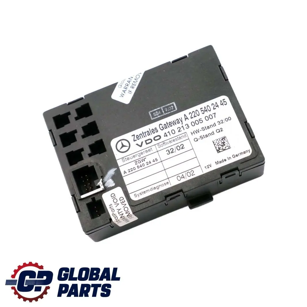  Mercedes-Benz S-Class W220 Central Gateway Control Unit Module ECU - SKU A2205402445 - Part number A2205402445