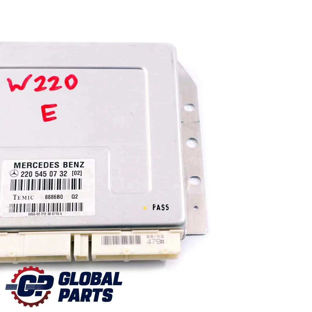 Mercedes-Benz S-Klasse W220 Airmatic Luftfederung Steuergerät ECU für mit Teilenummer A2205450732 Mercedes-Benz S-Klasse W220 Airmatic Luftfederung Steuergerät ECU - SKU A2205450732 - Teilenummer A2205450732