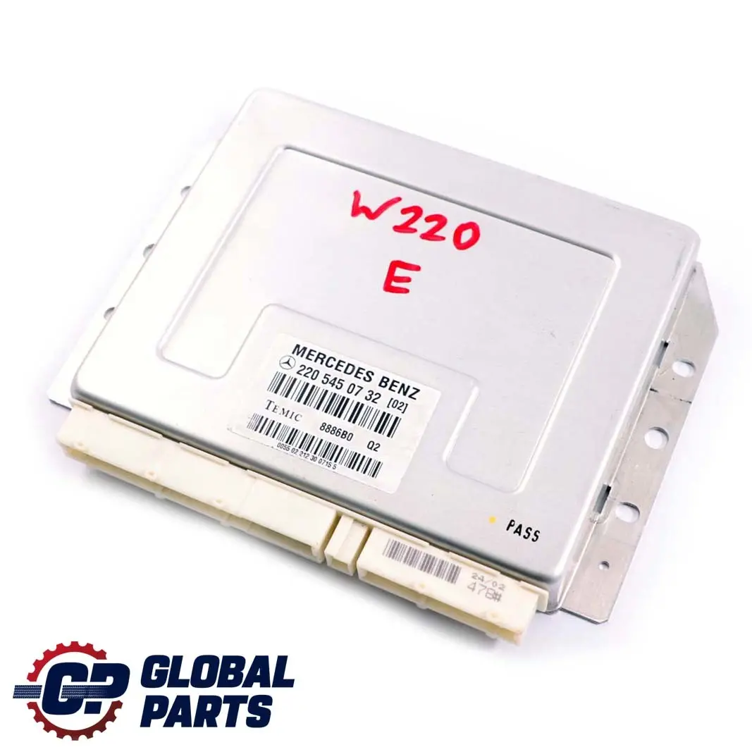 Mercedes-Benz S-Klasse W220 Airmatic Luftfederung Steuergerät ECU für mit Teilenummer A2205450732 Mercedes-Benz S-Klasse W220 Airmatic Luftfederung Steuergerät ECU - SKU A2205450732 - Teilenummer A2205450732