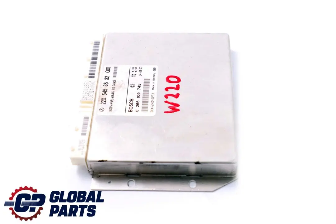 Klasse C215 W220 ESP PML BAS Steuergerät ECU Modul für Mercedes CL S mit Teilenummer A2205453532 Mercedes CL S Klasse C215 W220 ESP PML BAS Steuergerät ECU Modul - SKU A2205453532 - Teilenummer A2205453532