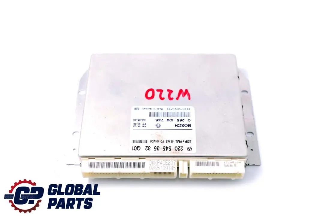 ESP PML BAS Stability Control Unit Module to Mercedes CL S C215 W220 with Part number A2205453532 Mercedes CL S C215 W220 ESP PML BAS Stability Control Unit Module - SKU A2205453532 - Part number A2205453532