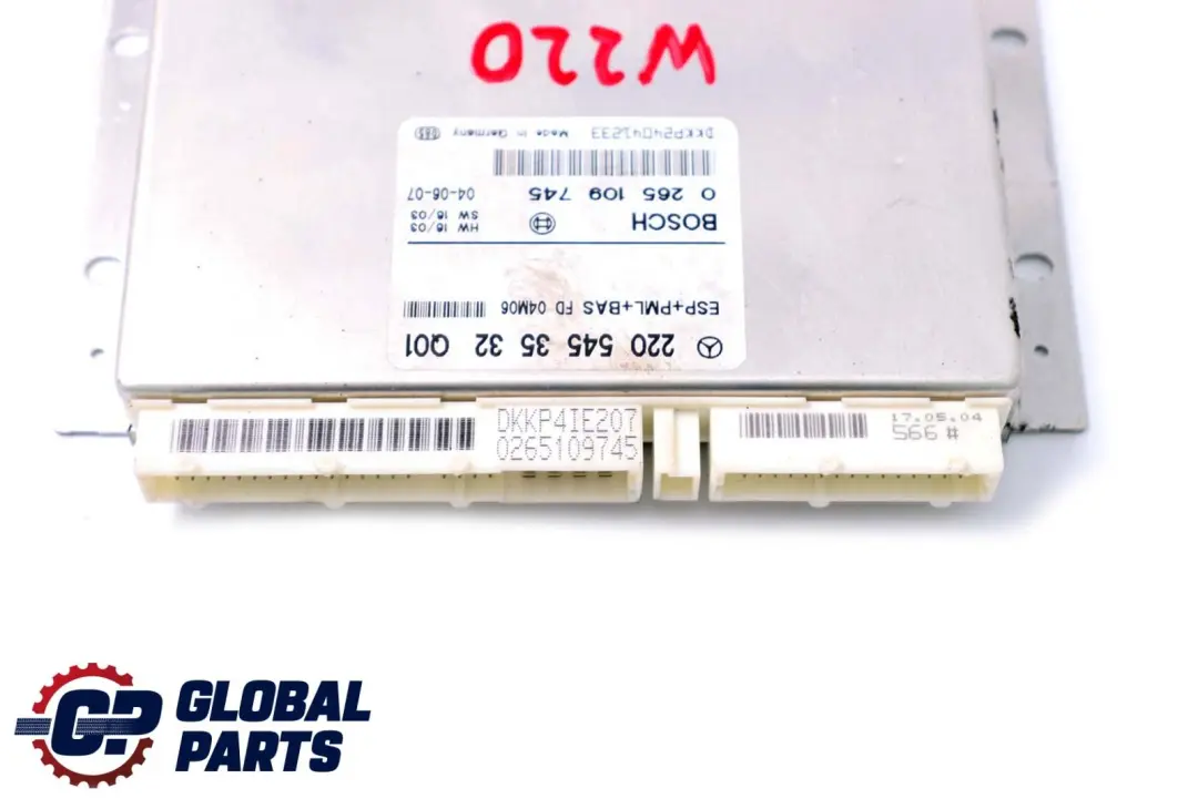 Klasse C215 W220 ESP PML BAS Steuergerät ECU Modul für Mercedes CL S mit Teilenummer A2205453532 Mercedes CL S Klasse C215 W220 ESP PML BAS Steuergerät ECU Modul - SKU A2205453532 - Teilenummer A2205453532